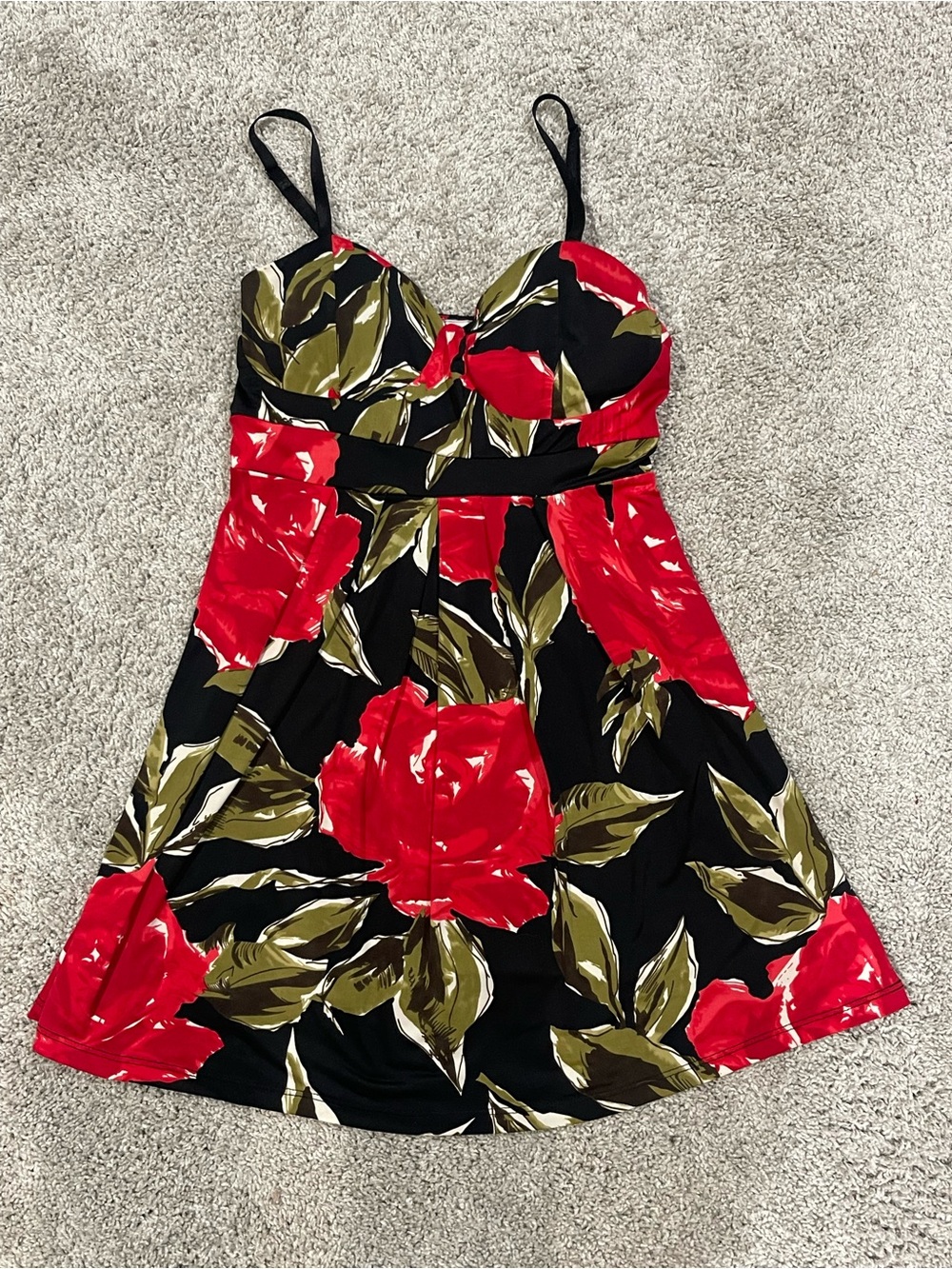 Wet Seal Y2K Floral Stretch Mini Dress Women's Size Large